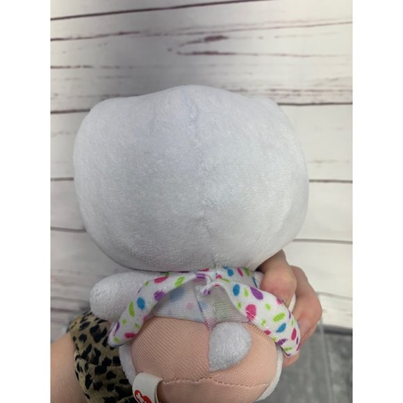 Sanrio Hello Kitty Ty Beanie Baby Polka‎ Dot Dress Lollipop Plush Toy 6" - Picture 6 of 6